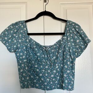 Lucky Brand Blue Floral Blouse
